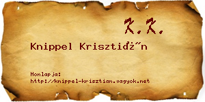 Knippel Krisztián névjegykártya